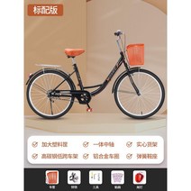 24인치자전거 성인 자전거 클래식 피크닉, 24인치, 블랙