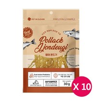 [도그씨] 명태 쫀드기 30g x 10팩 저지방 고단백 PET 영양간식, 상세 설명 참조