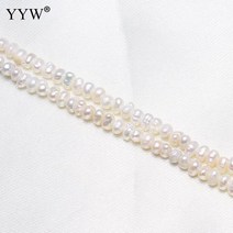 담수진주 비즈 2.8-3.2mm 100 천연 블랙 바로크 루스 diy 목걸이 79, 하얀색