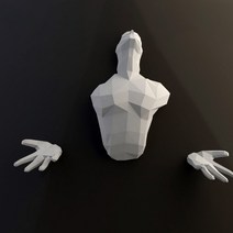 페이퍼크레프트 3d 종이 모델 break out of wall papercraft 홈, 하얀