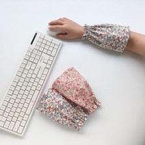 당일출고!! 사무용 반토시 꽃무늬 면 손목 팔목 미니 사무실 원예 작업용 운전 여성 미용 요리 패션 국내산 2컬러, 팔토시_연핑크 잔꽃