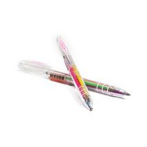 자바 네온 3겔 형광 3색 볼펜 0.5mm 노랑+분홍+하늘, 1개