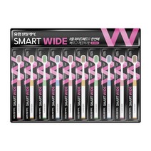 유한덴탈케어 스마트와이드 칫솔 초극세모, 10개입, 12개