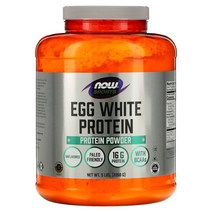 NOW Foods Sports 계란 흰자 프로틴 파우더 무맛 2 268g(5lbs) (용량확인필수), 1.2 파운드 NOW Foods