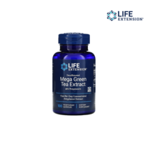 라이프익스텐션 Mega Green Tea Extract Decaffeinated 녹차 추출물 디카페인 100베지캡슐 폴리페놀 무카페인 에피갈로카테킨 갈레이트 쌀가루 스테아르산