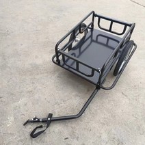 자전거트레일러 수레 어린이 국토종주수첩 카트캐리어 자전거용품 바구니, 블랙 철판
