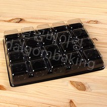 달곰베이킹 양갱화과자케이스 20구(일체형), 30개, 블랙