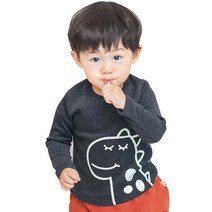 까꿍놀이터 키즈 공룡티 기모 티셔츠