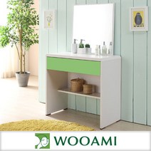 [우아미아이] 하니뷰800 서랍화장대(거울포함), 색상:오크화이트