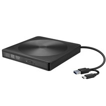 휴대용 새로운 vcd cd dvd 버너 usb 3.0 type-c 외부 dvd 플레이어 컴퓨터 노트북 용 광학 드라이브, 검은색