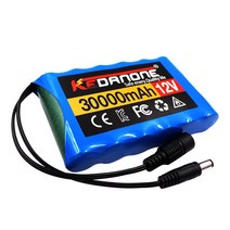 12V 배터리 휴대용 슈퍼 충전식 리튬 이온 팩 30Ah 용량 DC CCTV 캠 모니터 126V 충전기 30000mah 신제품, WHITE