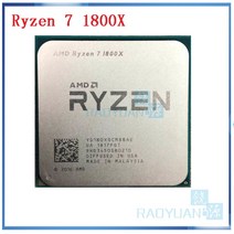 AMD 라이젠 7 1800X CPU 프로세서 3.6 GHz 8 코어 16 스레드 L3 = 95W YD180XBCM88AE 소켓 AM4, 한개옵션0