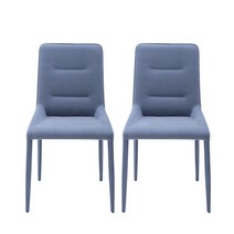 오피스엔홈 아이레 식탁 카페의자 1+1 스웨이드 생활방수 기능성의자, 블루1+1