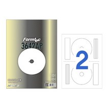 폼텍 CD DVD 라벨 A4 2칸 20매 CS-3642AP 컬러레이저