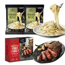 애슐리 시그니처 부채살 스테이크 1pk + 치킨 까르보나라 파스타 2pk (냉동)