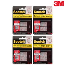 3M 듀얼락 고리걸이 테이프 투명 #761, 4개
