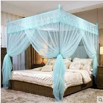 여자아이방커튼 반창커튼 병원 커튼 레일 여아 캐노피 럭셔리 공주 침대 사이드 오프닝 포스트 침대 홈 그물 모기장 침구 브래킷 없음, 연한 초록색, 1.8x2.2m