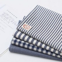 짱패브릭 20수선염체크-네이비 (4종 택1) 원단 패브릭#, 1cm체크