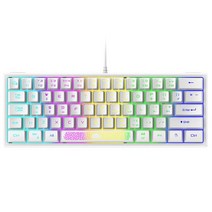 키보드 무선키보드 유선키보드 게이밍키보드 무접점키보드 K61 RGB 유선 키보드 60% 62 키 인체 공학적 게, 한개옵션2, 02 White, 한개옵션1