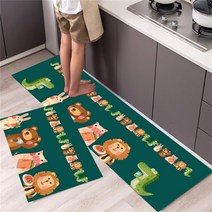 유럽형 엔틱한 카페트 통로 현관 미끄럼 방지 카펫주방 매트 만화 긴 스트립 부드러운 깔개 주방 깔개 입구