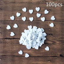 원목 DIY 나무 공예 액세서리 흰색 사랑 심장 나무 칩 수제 앨범 스크랩북 낙서 웨딩, 100pcs 사랑