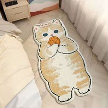 만화 침대 옆 러그 고양이 매트 푹신한 고양이 매트 유니크 카펫 거실 용 풍성한 공간 러그 두꺼운 현관 매트 장식 러그, s5, 60x120cm