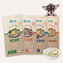 강아지 영양간식 보양식 닭죽 황태죽 단호박죽 오리죽 120g 4종, 영양 오리죽