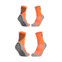 남성용 발편한 논슬립 스포츠 양말 2켤레 세트, 오렌지