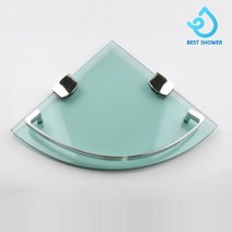 코코스 강화유리 일자선반, 14 투명 + 크롬, 1개