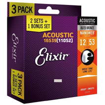 Elixir 엘릭서 3팩 포스포브론즈 통기타줄3팩 012-053