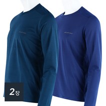 더맨월드 2장세트 JC냉감긴팔라운드티 여름 쿨티 기능성 등산티 작업복 일상복