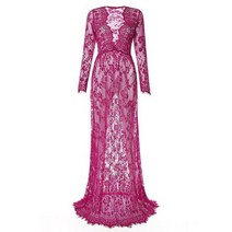 만삭사진 원피스 셀프 만삭촬영 드레스 한 여성 출산 레이스 오프 어깨 브이넥 긴 가운 촬영 사진 세션 소품