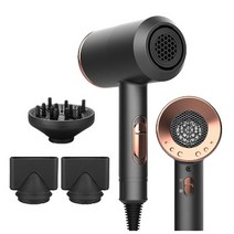 D087B 초강력 항공모터 헤어 드라이기 1800W + 3종 헤드툴, 블랙
