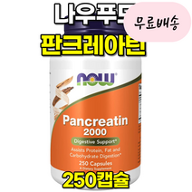 [나우푸드]-M2-Now Foods 판크레아틴 2000 소화 효소 250개입, 250정, 1개
