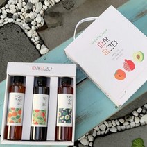 농부프린스 석류청 개복숭아청 감식초 3종선물세트 300ml x 3병, 5종세트