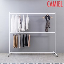 제이스 국산철제 2000 2단 이동식 행거YP_QW0085, 블랙