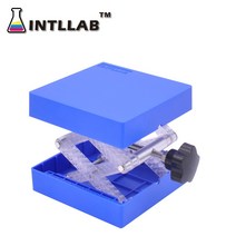 실험실 리프팅 플랫폼 스탠드 랙 가위 잭 벤치 테이블 100x100mm 스테인레스 스틸 과학, 한개옵션0