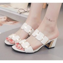 샌들 여성 스퀘어 힐 여름 발가락 숙녀 멀티 컬러 웨지 신발 Sandalias de Verano Para Mujer