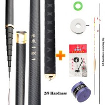 문어낚시대 초경량 경질 탄소 섬유 손 낚싯대 텔레스코픽 낚싯대 2.7m-10m 두 및, 검정, 3.6m