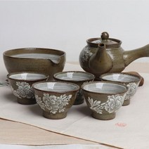 5인 다도 다기 세트 차 우리는 도구 외국인 선물 집들이 신혼 결혼 다구 유리 차 마시기