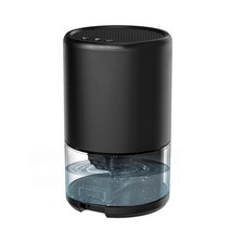 미니제습기 원룸제습기 소형제습기 1000ml 휴대용 전기 홈 침실 욕실 옷장 옷장 야간 조명이있는 건조기 공기, 블랙 라운드, au 플러그