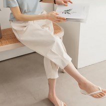 [바보사랑] 여성 봄 여름 다트 주름 코튼 밴딩 팬츠 바지
