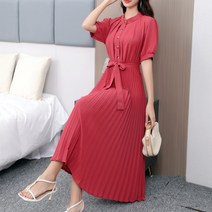 여성 정색 반팔 원피스 우아하게 이미지 만들기 여성 반팔 원피스