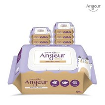 앙쥬르 앙쥬르 실키 물티슈 100매 10팩 캡형 평량 55g, 단일옵션