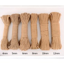 나무위의고양이 캣타워 스크레처 캣워커 선반 diy cat scraper rope twisted sisal rope 교체 cat tree 긁는 장난감 고양이 등반 프레임 바인딩, 10미터, 4mm