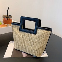 니트주름가방 뜨개 니트 에코 숄더 가방 주름 데일리 호보 백 여름 짠 밀짚 캐주얼 지갑