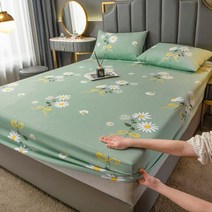 패밀리 침대 패드 센스맘 라지킹 이부자리 방수 매트리스 보호대 커버 탄성 시트 통기성 더블 커플 침대보 2 명 90 150 180x200, 09. XCJ_07. 2x베개 케이스 48x74cm