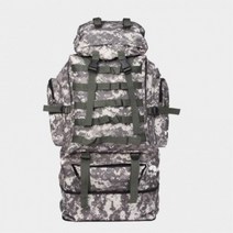키알리 여행 캠핑 남성 여성 대용량 대형 백팩 생존 배낭 밀리터리 군용 더플백 100L, 색상, 그레이밀리터리