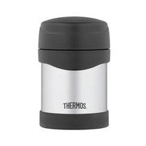 써모스 배큐엄 인슐레이티드 푸드자, Black + Silver, 295.7ml