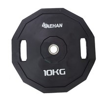 12각 우레탄 바벨 원판 TPU 경량(홀30mm) 바벨 냄새없음 벤치프레스에 사용 원판 10kg1장가격임 2.5~20kg, 15kg 1장